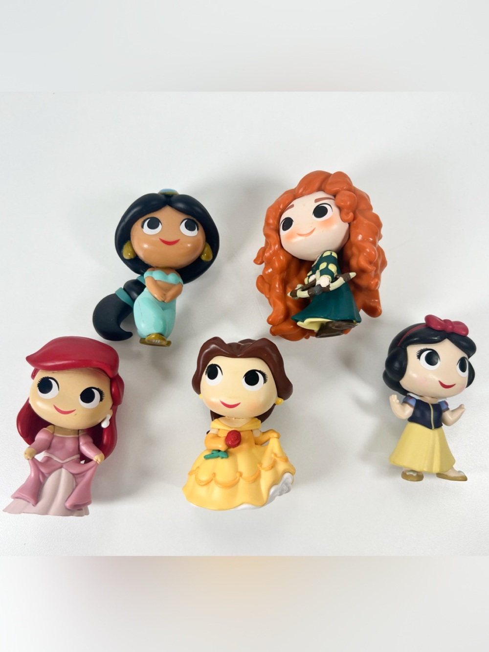 Funko Bitty Pop Disney Princess Figure Set Ariel Belle Jasmine Snow White Merida
